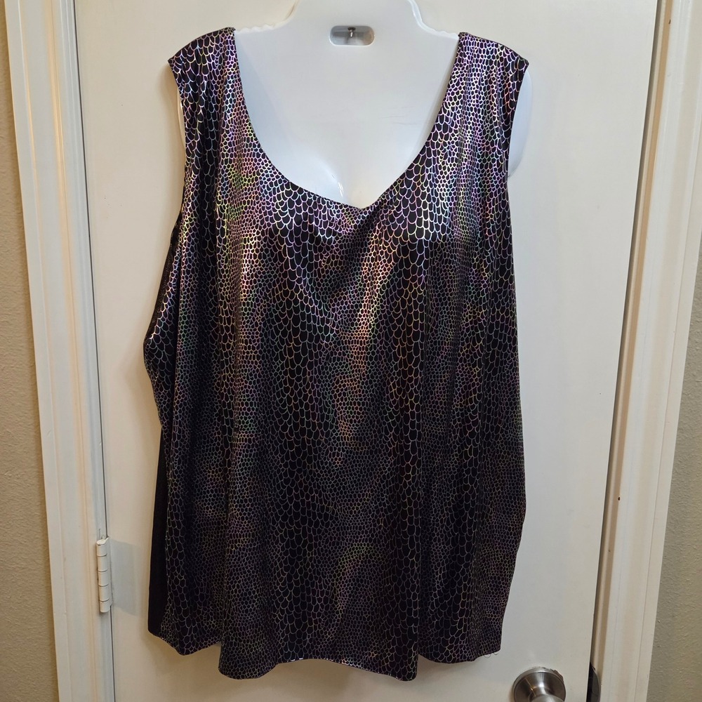 Jordan Woman Four-Way Reversible Tank Top 3X Metallic Leopard Mermaid Checkered